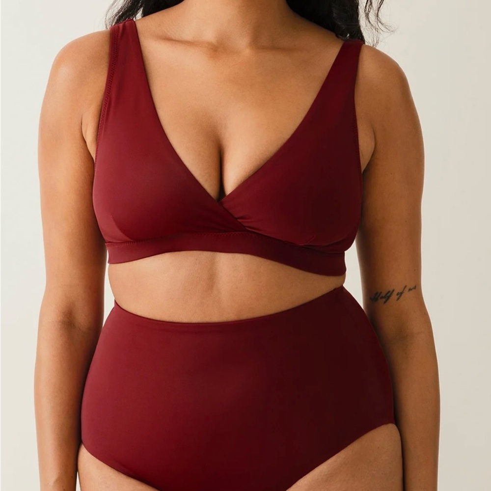 Boob Design Burgundy Bikini Set